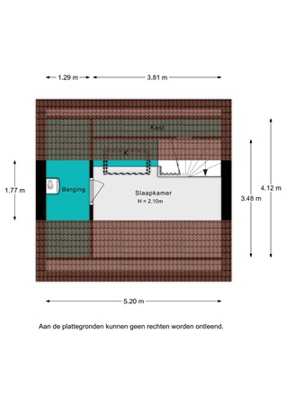 Plattegrond - Koperslagerij 20, 4762 AP Zevenbergen - Koperslagerij 20 - 2e verdieping - 2D.jpg